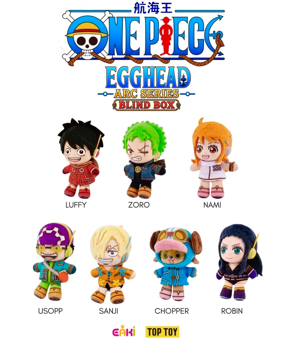 TOPTOY x EAKI One Piece Egghead Arc Plush Blind Box