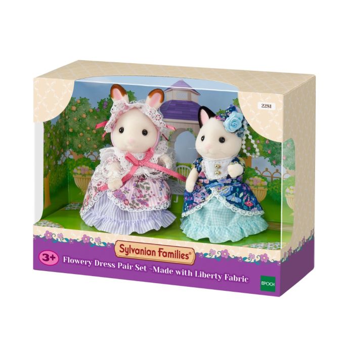 Sylvanian Families: Flowery Dress Pair Set - Made With Liberty Fabric