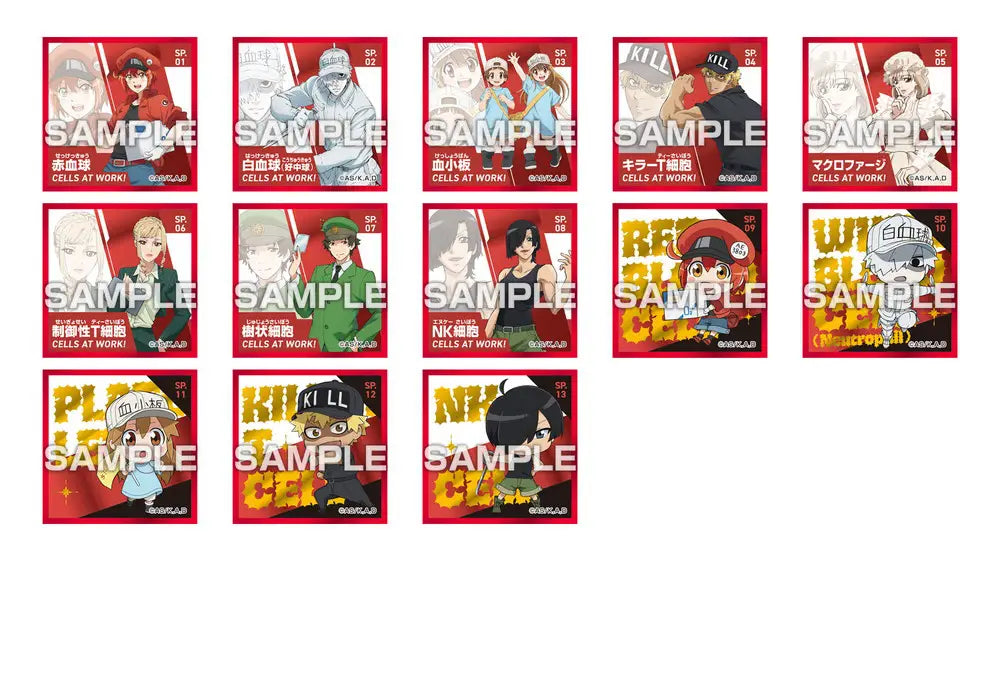 Cells At Work! Sticker Gum pack