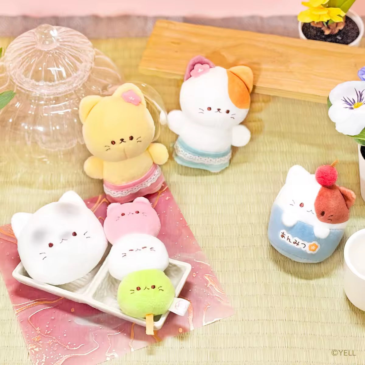 Kawaii Sakura Bear Picnic Plush Charms (1 Random)