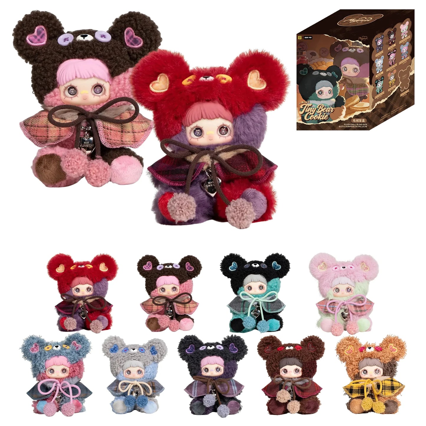 Maymei Tiny Bear Cookie Series Plush Keychain Blind Box