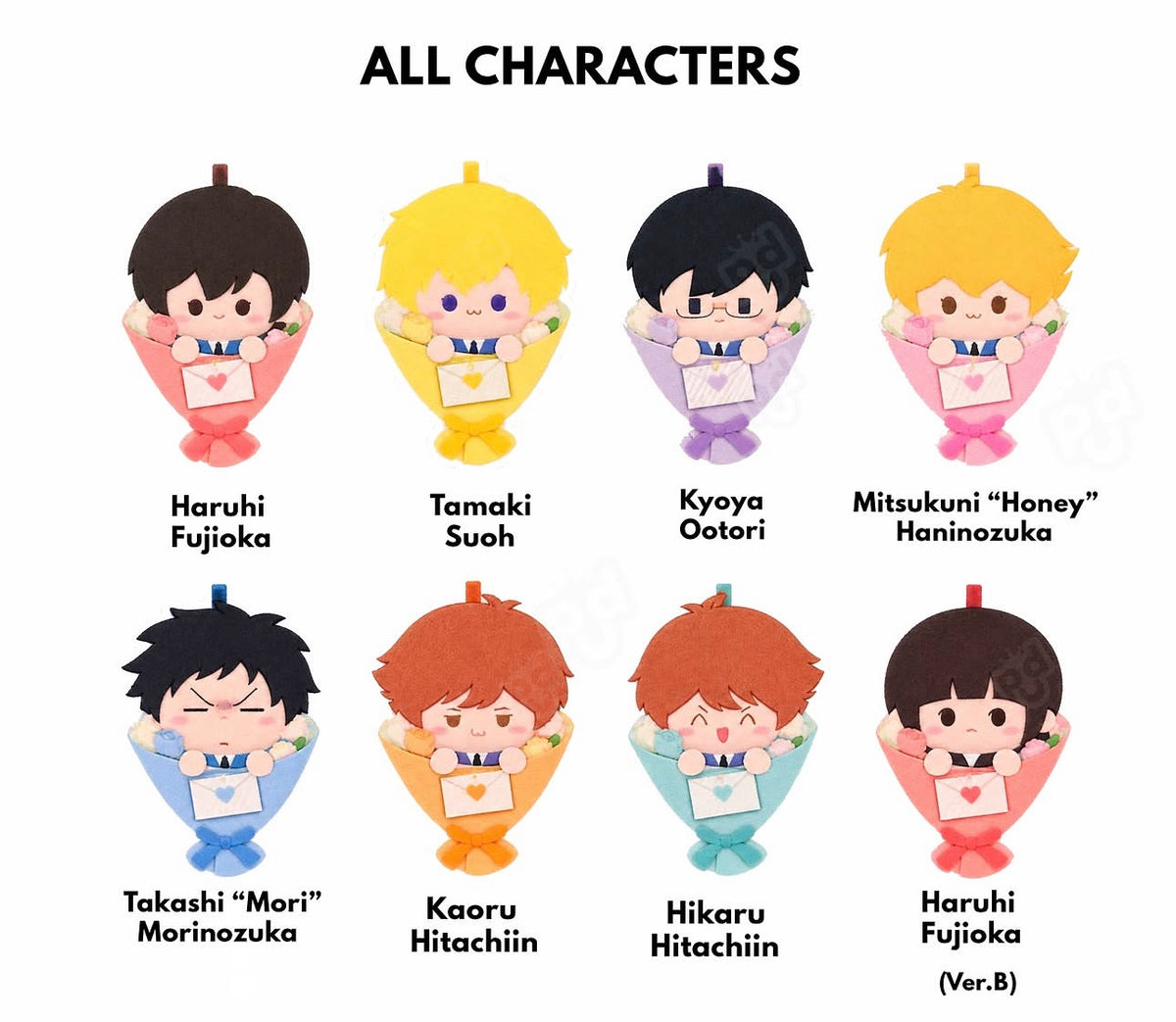 Ouran High School Host Club 20th Anniversary Chibi Plush Pin Blind Box Series