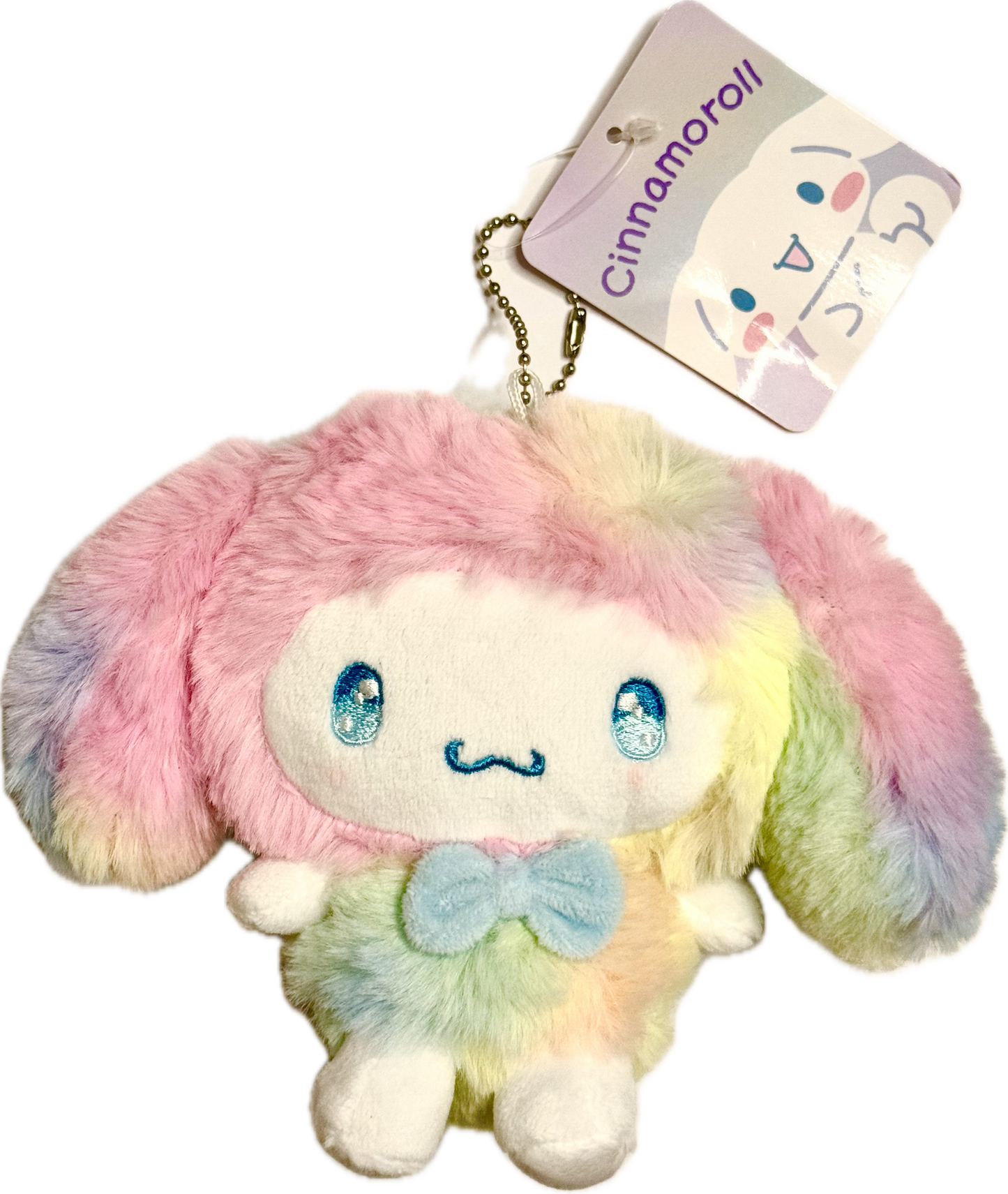 Cinnamonrol Rainbow Plush Keychain