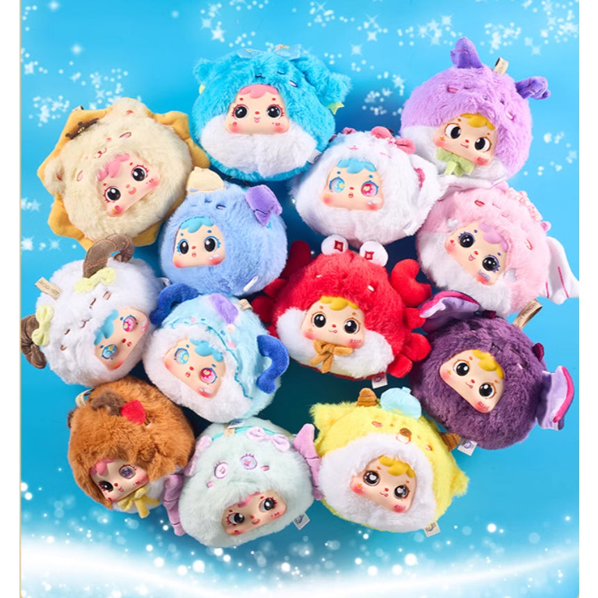 Kawaii Zodiac Signs Plush Keychain Blind Box (1 Random)