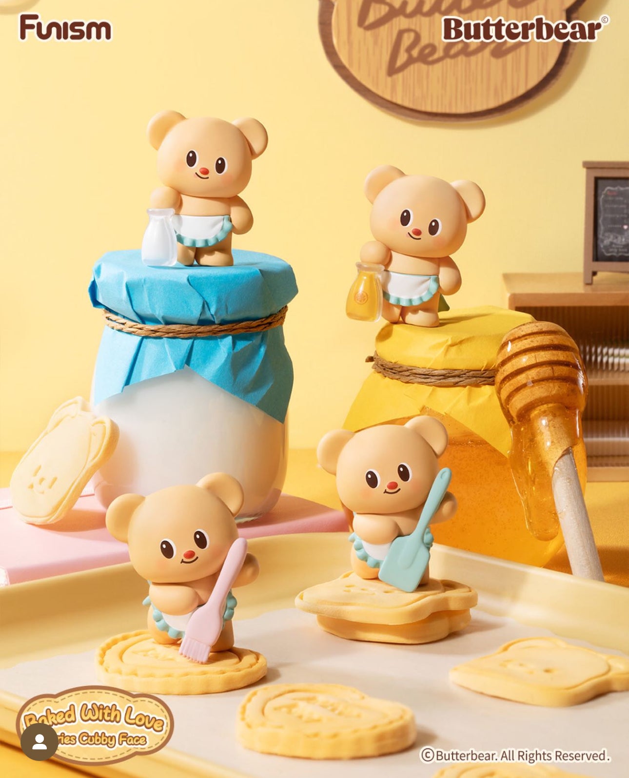 Butter bear: Chubby Face Blind Box (1 Random)