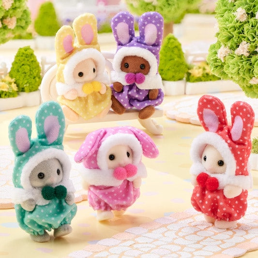 Sylvanian Families Baby Colourful Bunnies Costume Blind Bag Series