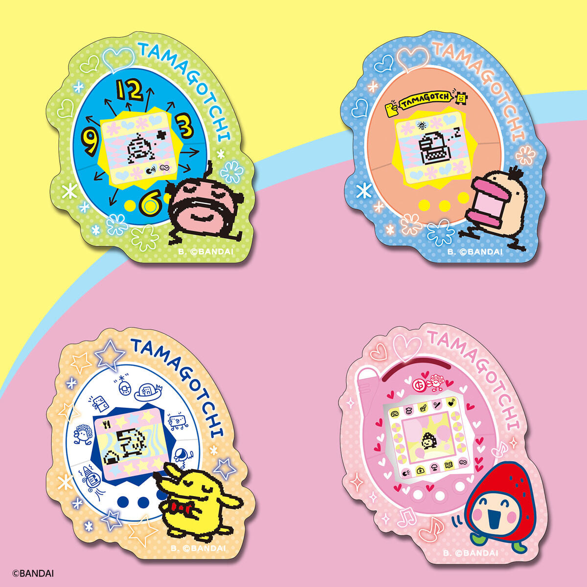 BANDAI Tamagotchi Die-Cut Sticker Pack