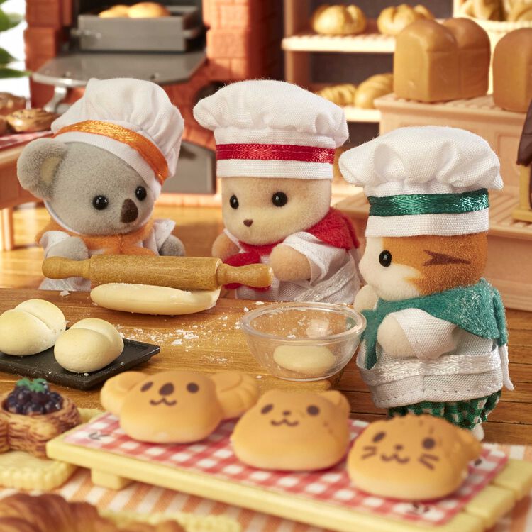 the Sylvanian Families Bakers Baby Trio