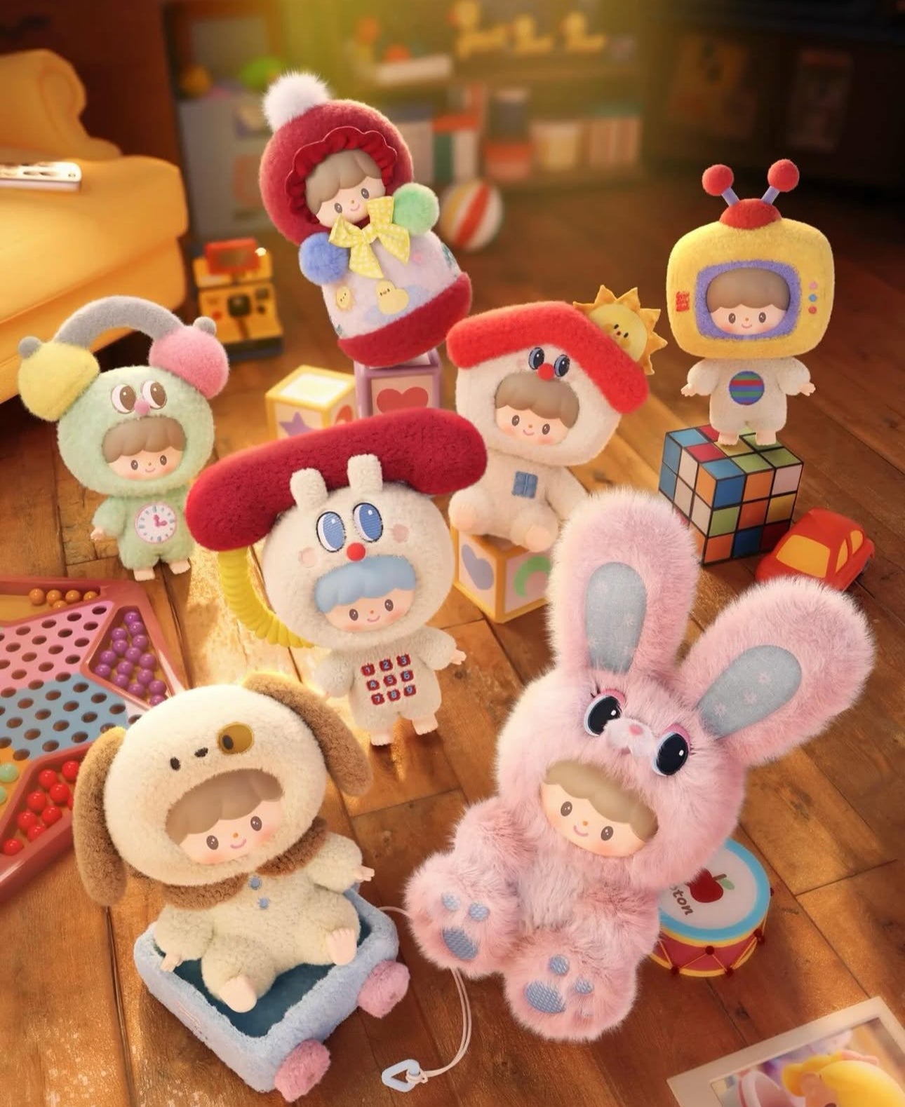zZoton Happy Childhood Series Plush Blind Box (1 Random)