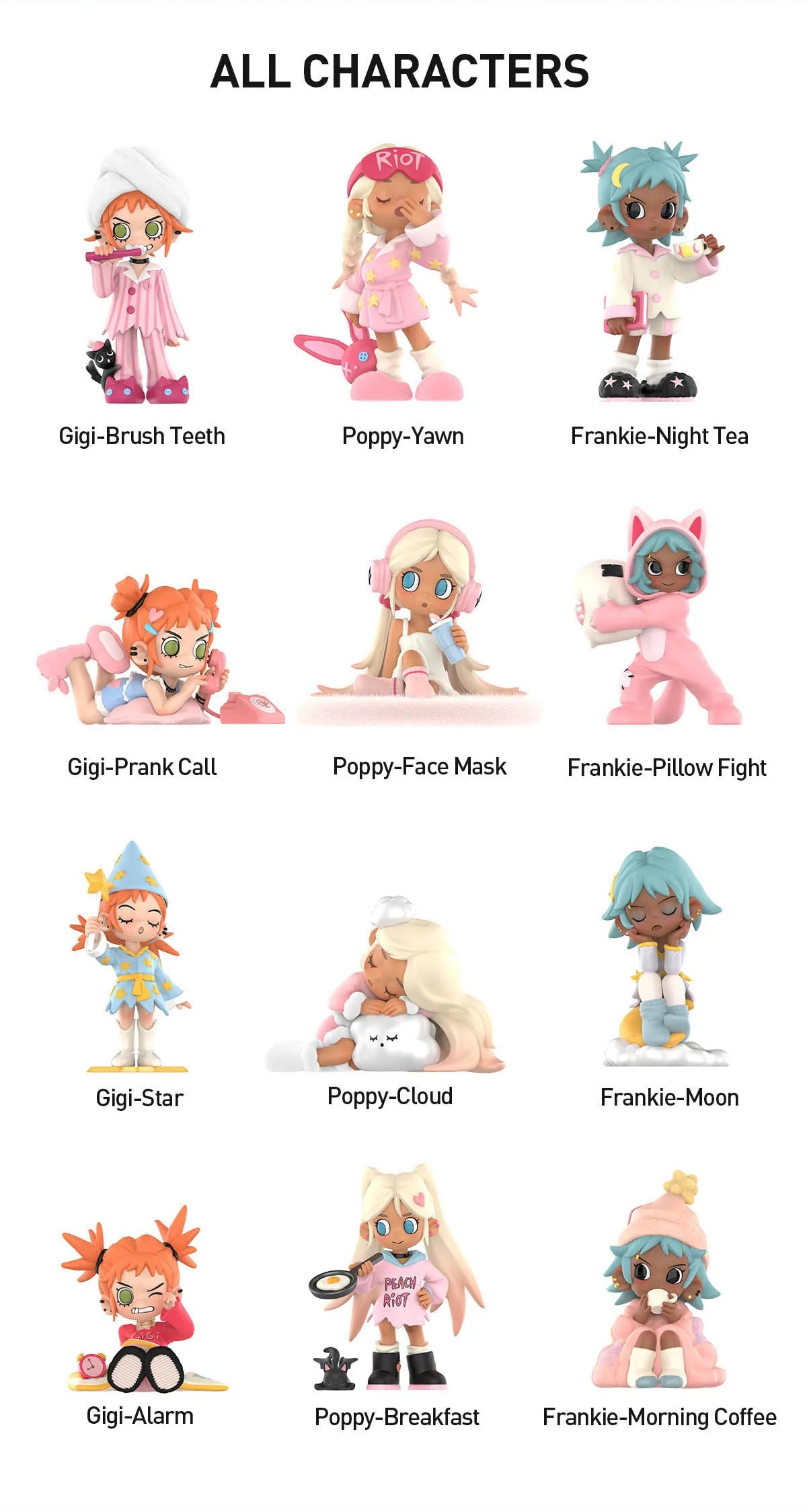Lil peach riot pop mart: sleepover blind box