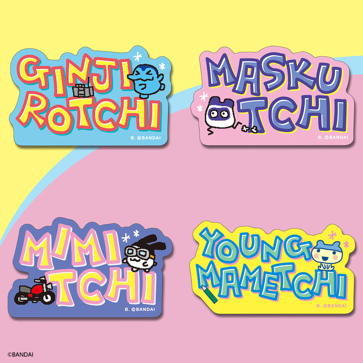 BANDAI Tamagotchi Die-Cut Sticker Pack