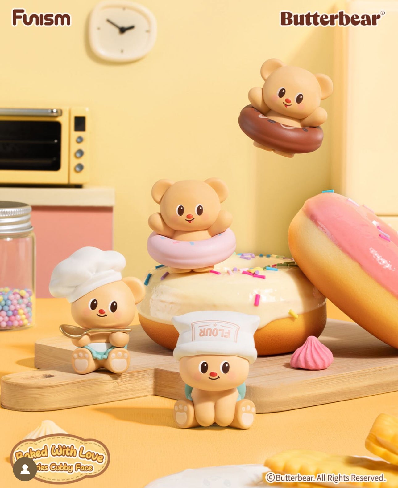 Butter bear: Chubby Face Blind Box (1 Random)