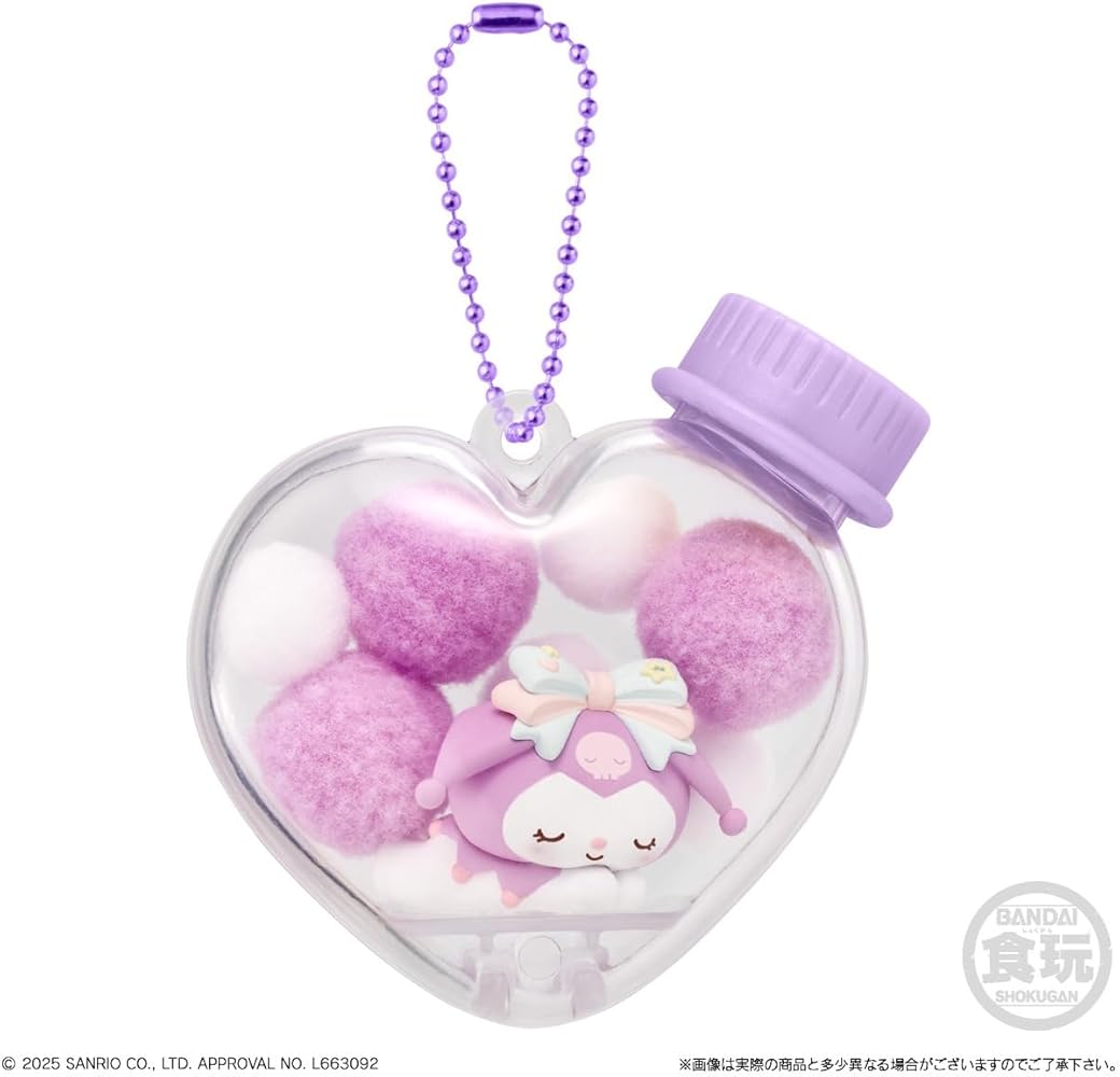 Fluffy Sanrio Characters Heart Jar Case Charm