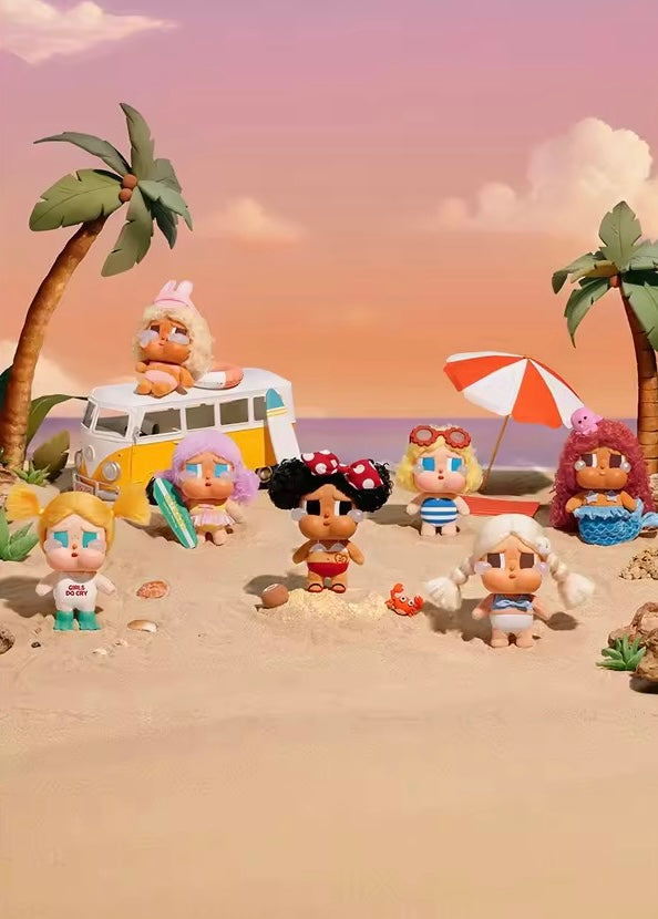 POP MART CRYBABY Vacation Mode On Series-Vinyl Plush Pendant Blind Box (1 Random)