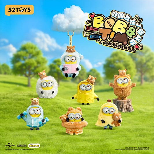 Minions Bob + Tim Better Together Series Vinyl Plush Keychain blind box