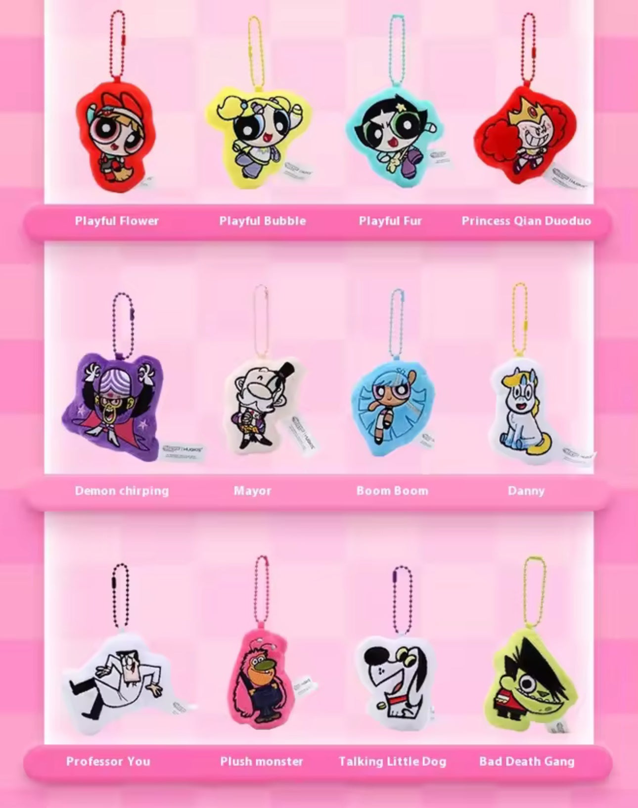 Powerpuff girls: plush & magnet charm (1 random)