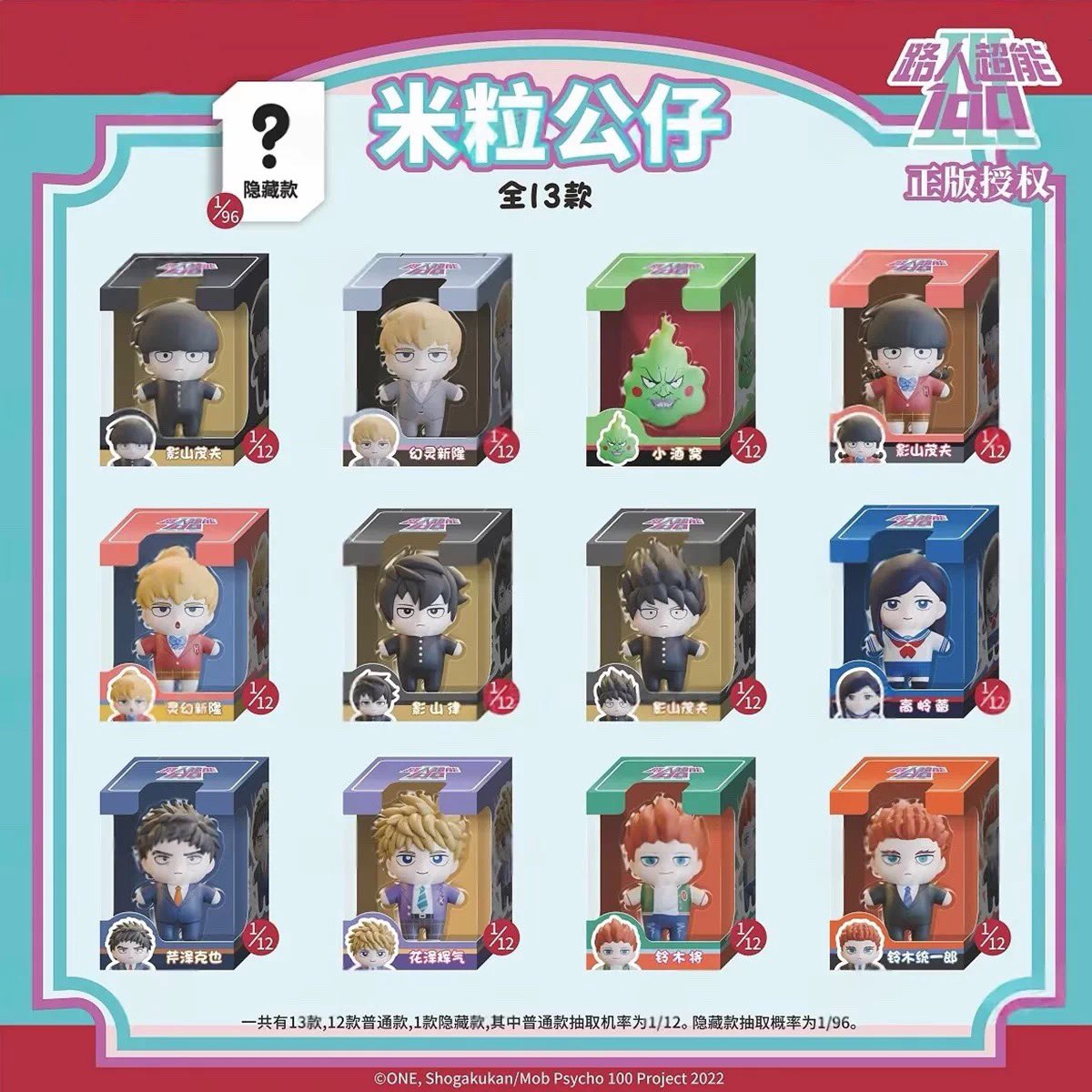Mob Psycho 100: Mini Blind Box figures
