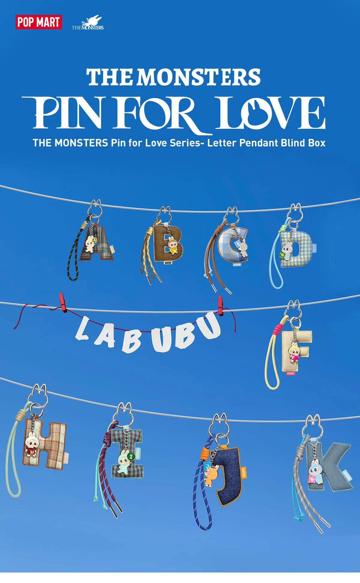 The Monsters: Pin for love letter pendant blind box