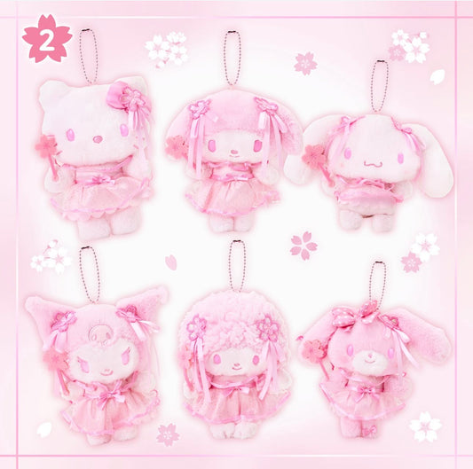 Sanio sakura plush keychains