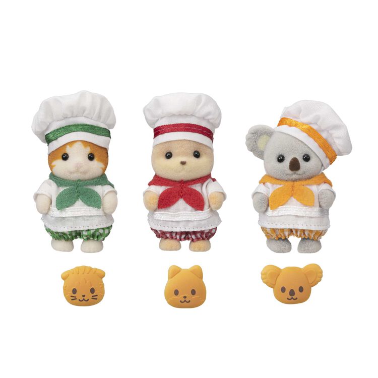 the Sylvanian Families Bakers Baby Trio