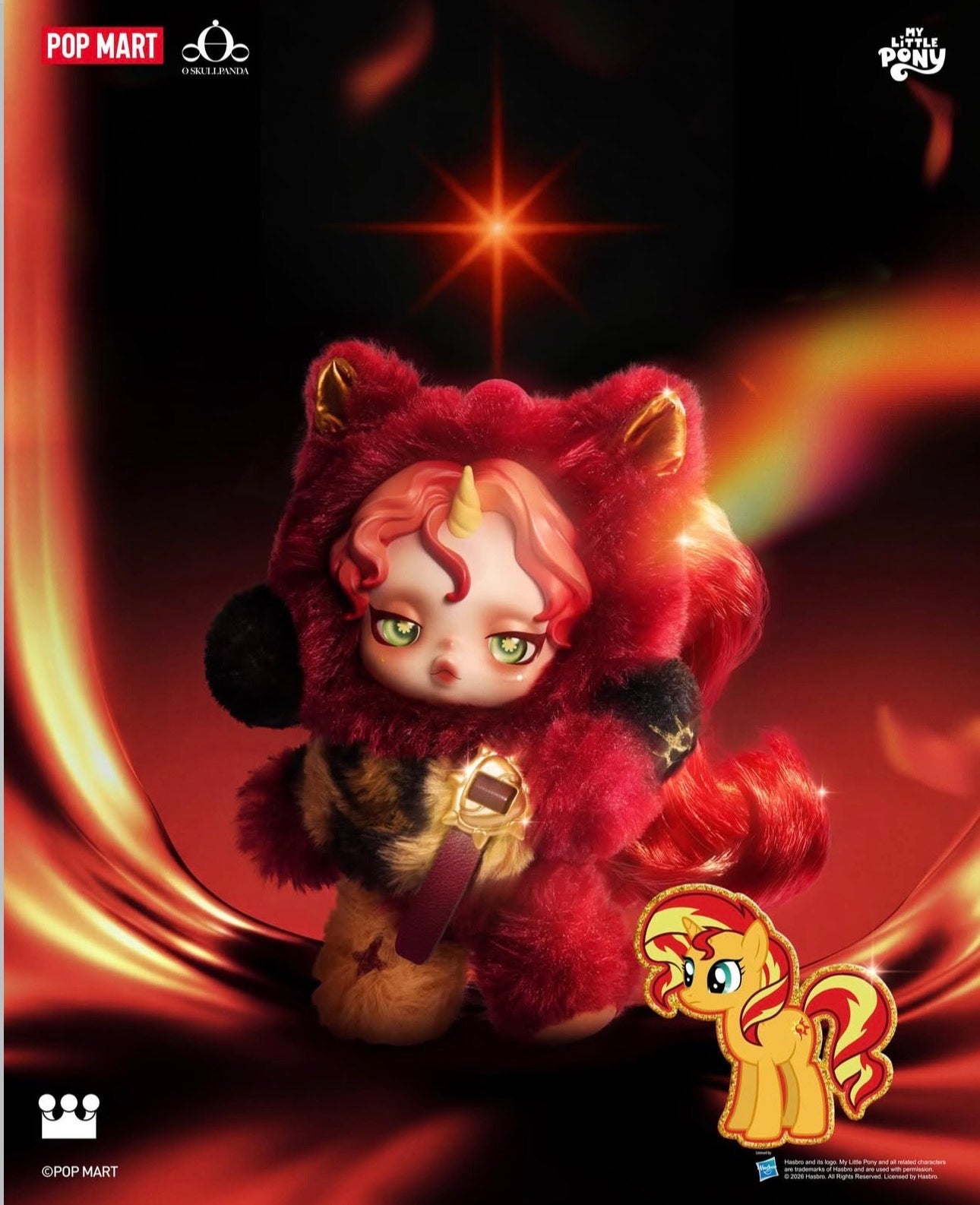 POP Mart: SKULLPANDA × My Little Pony Series Plush Doll Pendant Blind Box