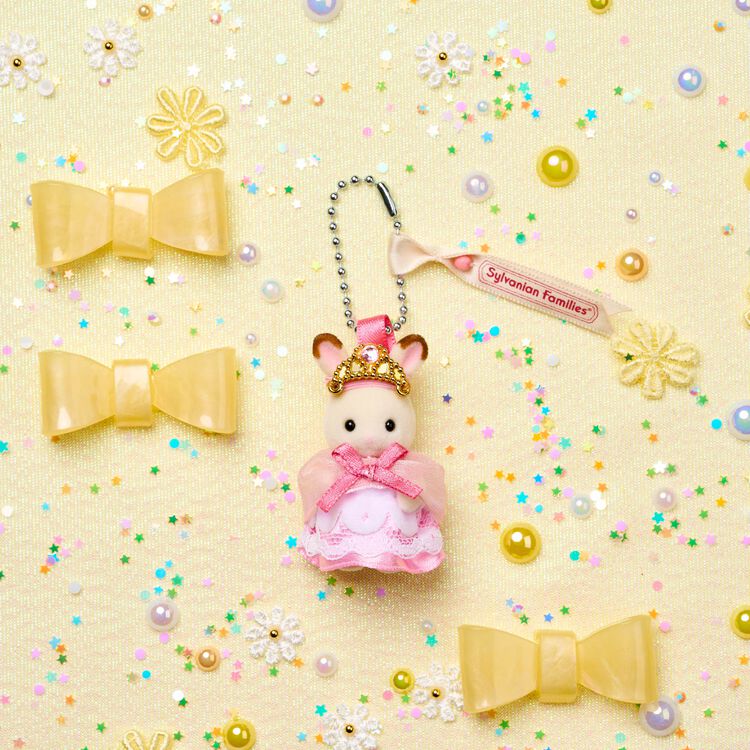 Sylvanian Families: Chocolate Rabbit Baby(Princess)Keychain