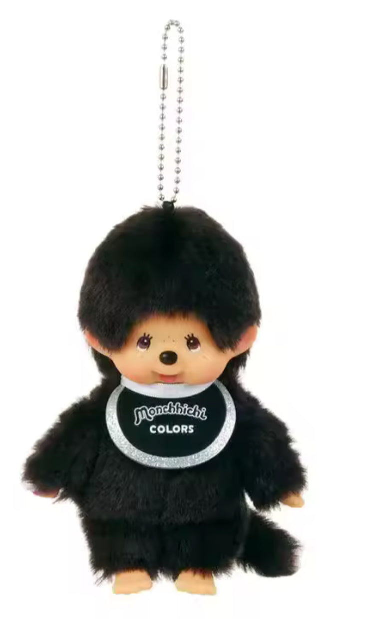 Monchhichi Black Plush Keychain