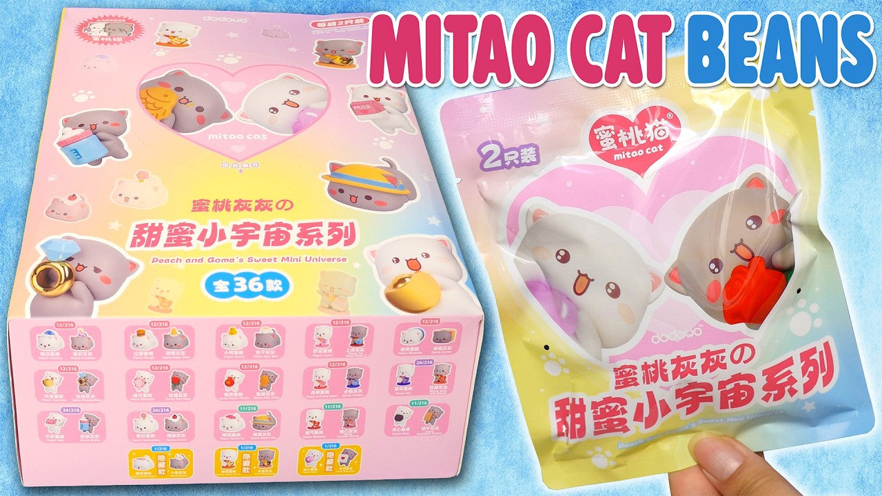 Peach and Goma Cats mini figures blind pack