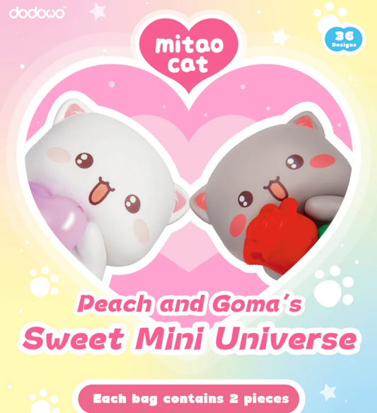 Peach and Goma Cats mini figures blind pack