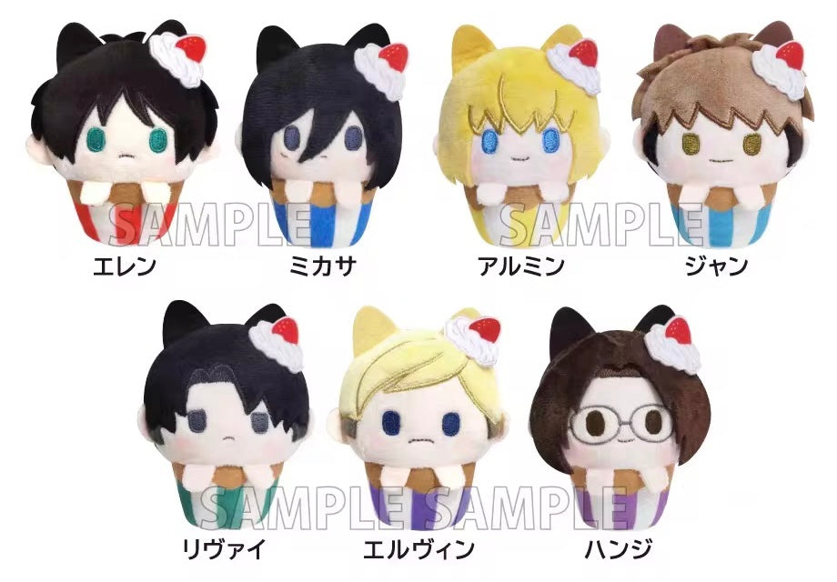 Attack on Titan Cupcake Tapi-nui Plush blind box