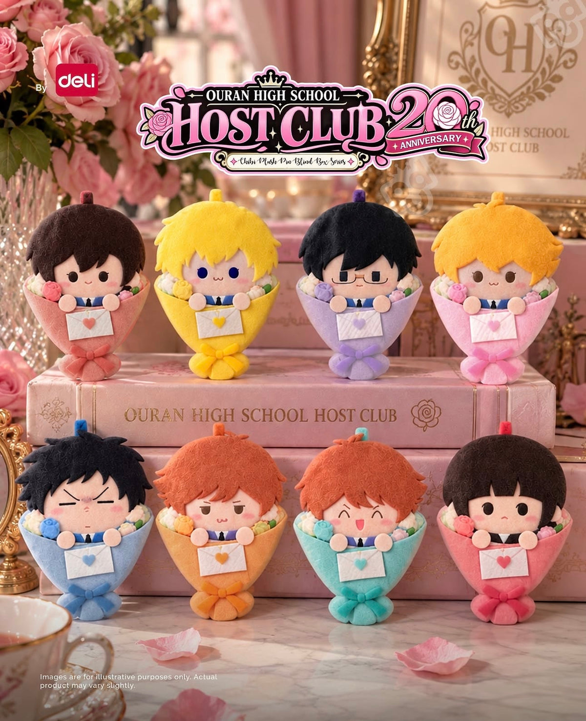 Ouran High School Host Club 20th Anniversary Chibi Plush Pin Blind Box Series