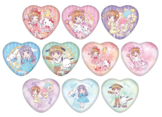 Cardcaptor Sakura x Sanrio Characters: Holographic Heart Badges