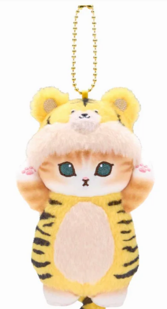 Mofusand Tiger Plush Keychain